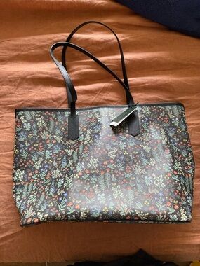 Rifle Paper Co. Black Floral Garden Tote